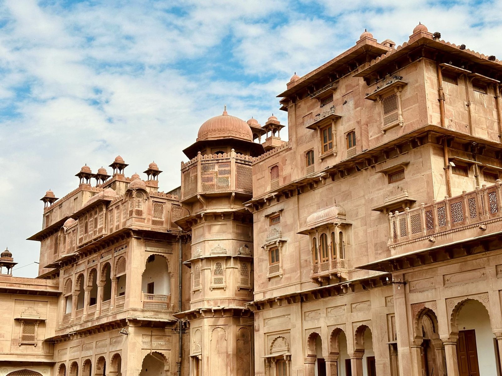 Red sandstone palace in Bikaner