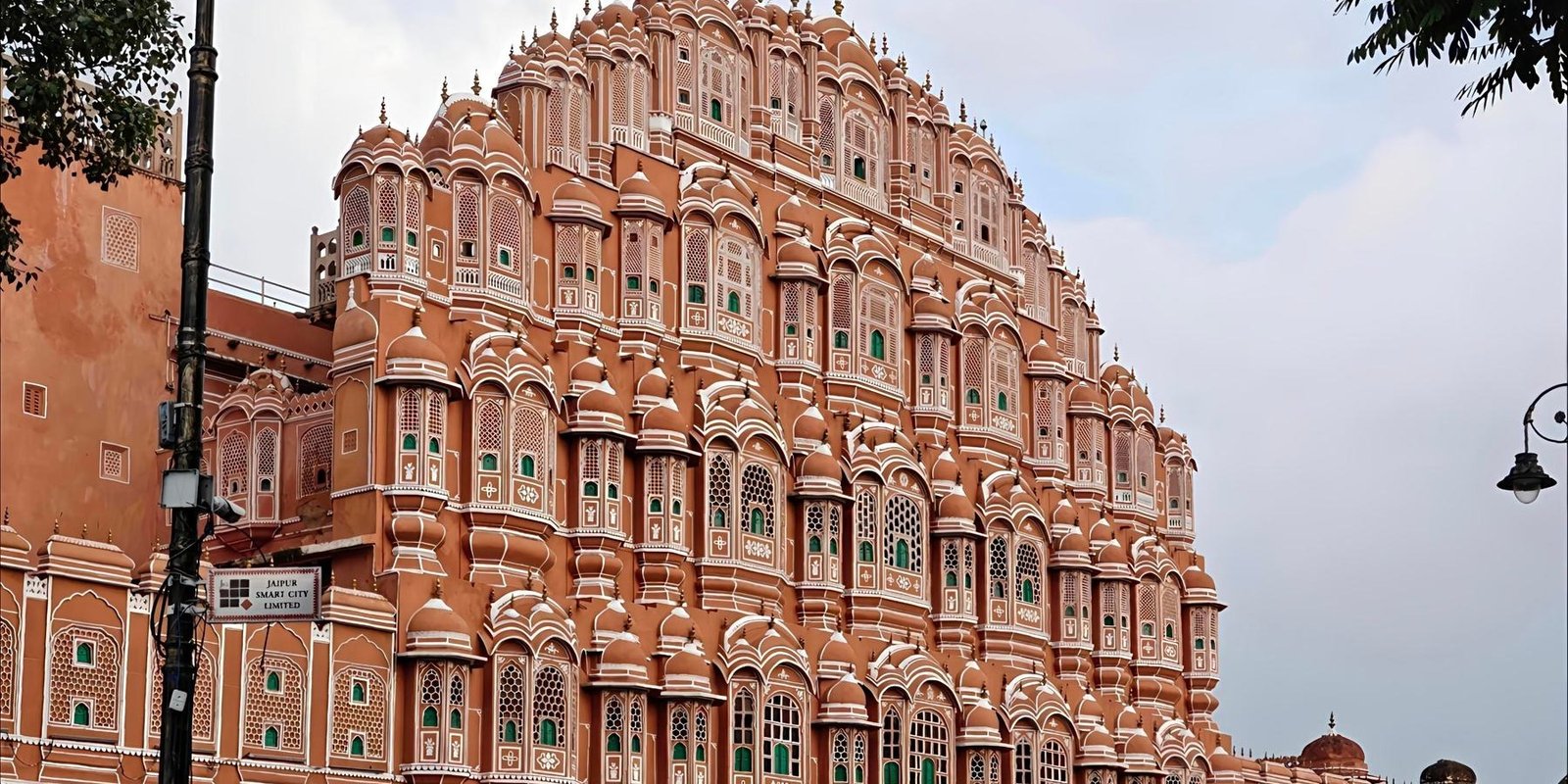 Hawa Mahal in Jaipur against a deep blue sky