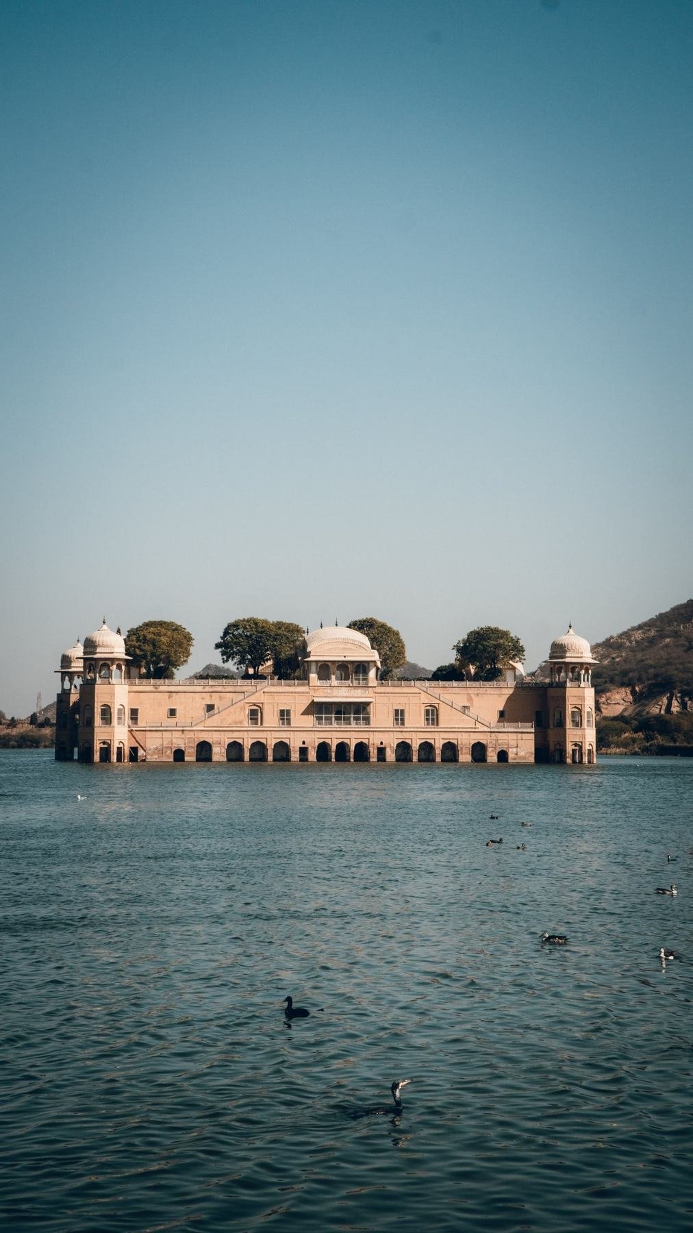 Jal Mahal palace floating in Man Sagar Lake